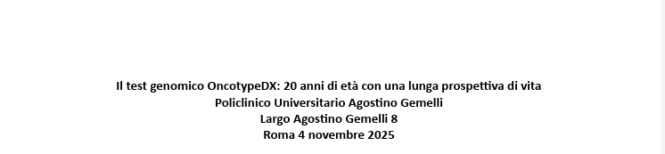 Il test genomico OncotypeDX: 20 anni di età con una lunga prospettiva di vita